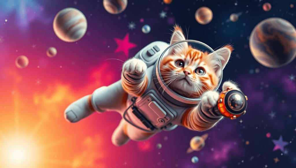 cat astronaut