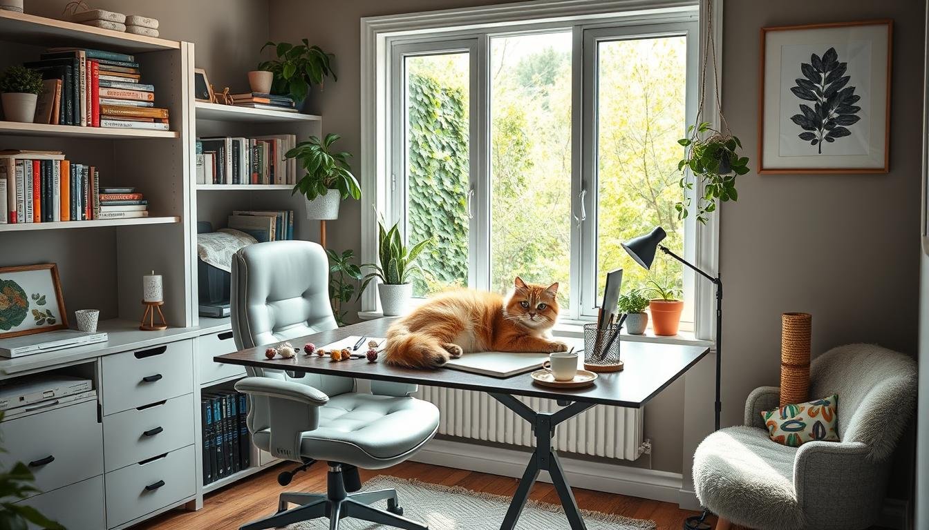 cat-friendly home office