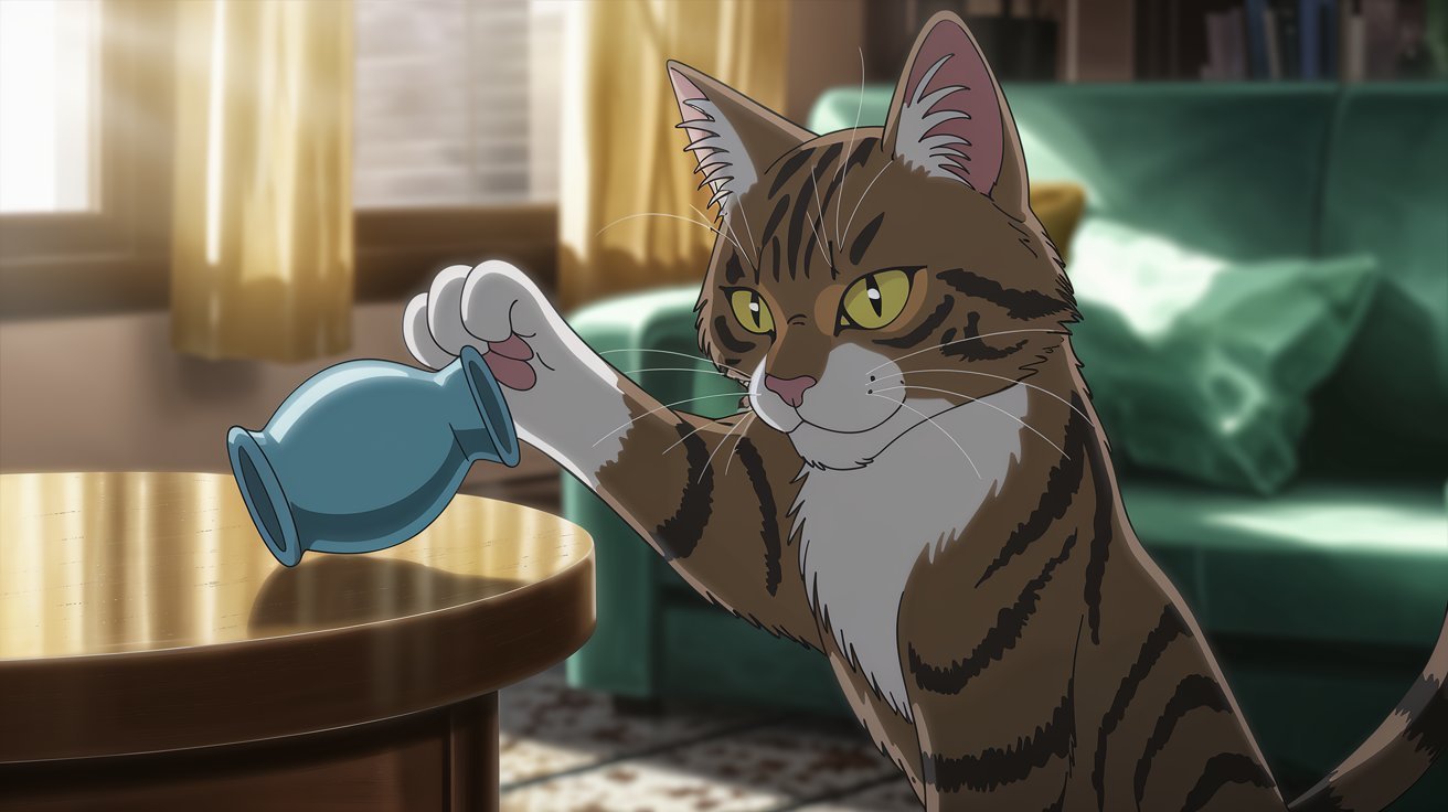 Why cats push things off tables