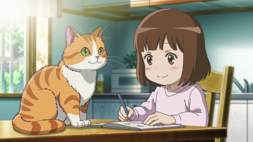 a-healthy-clean-orange-tabby-cat-sitting