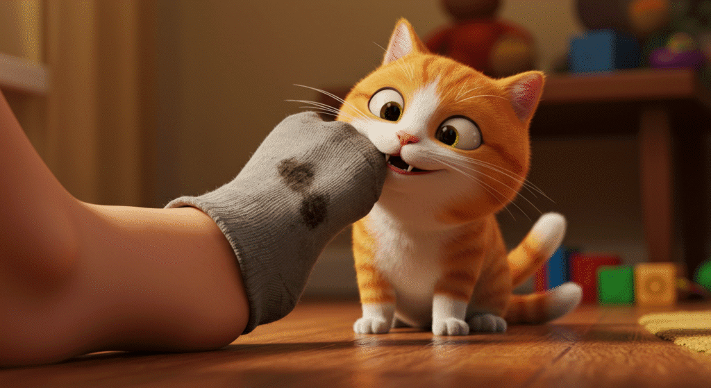 cats get high from your feet