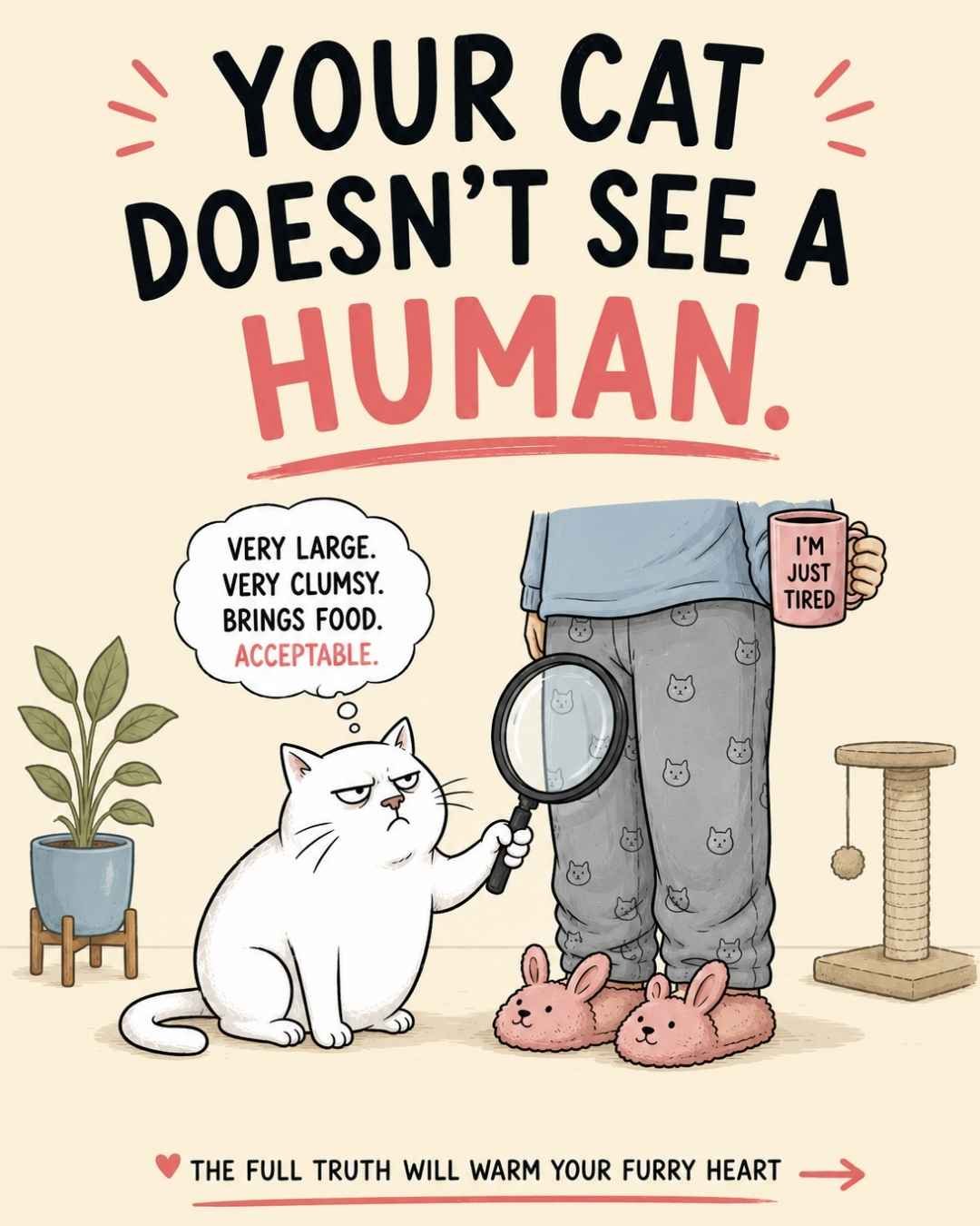 what your cat thinks of you
