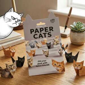 50 Sheets DIY Origami Paper to Fold Cute Cat Figures