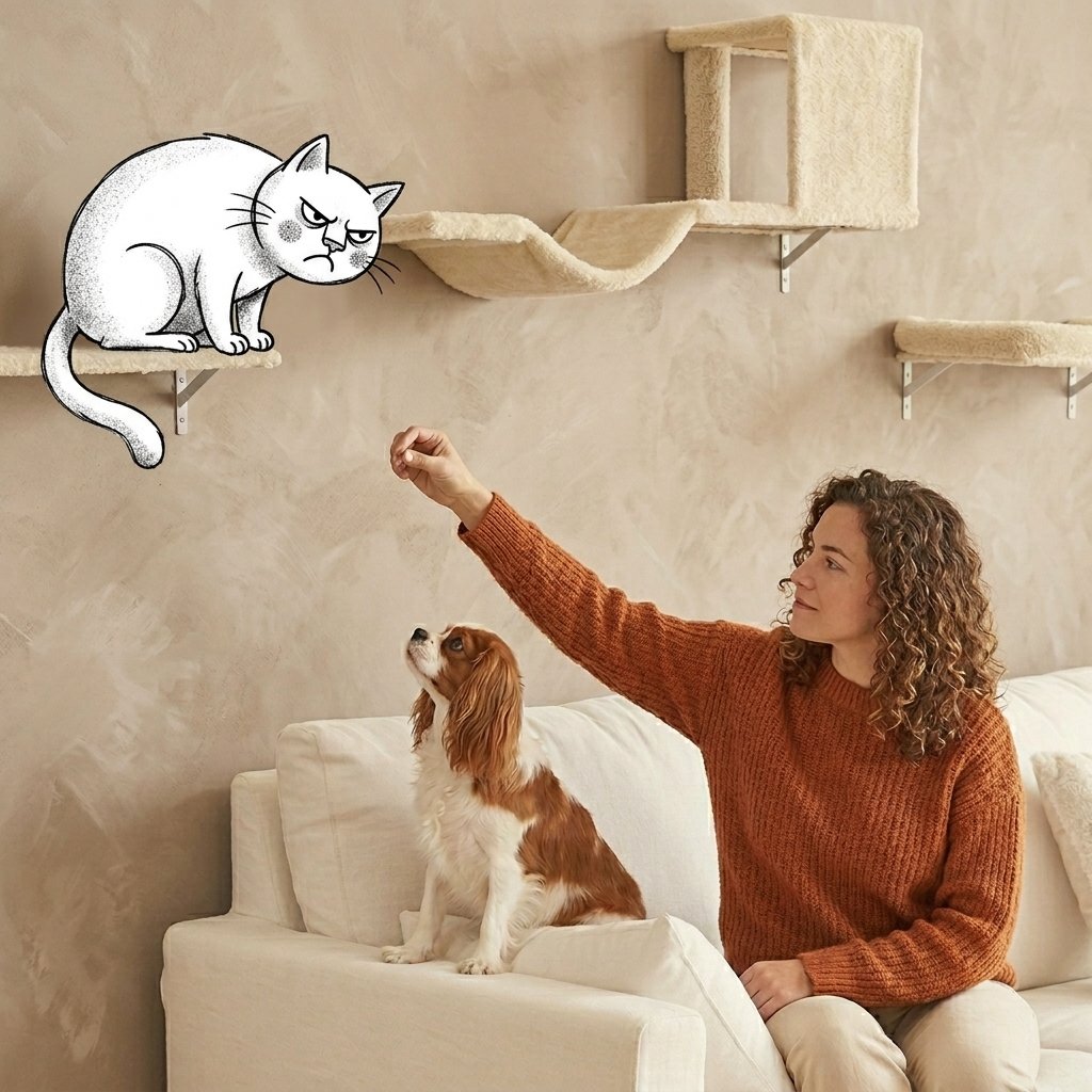 FUKUMARU Cat Wall Shelves Set