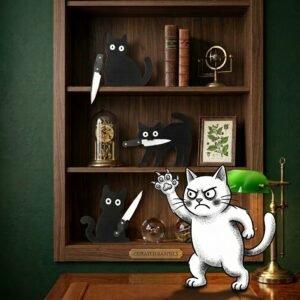 Funny Black Cat Wall Decor