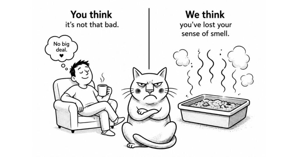 purrnando cat smelly litter box
