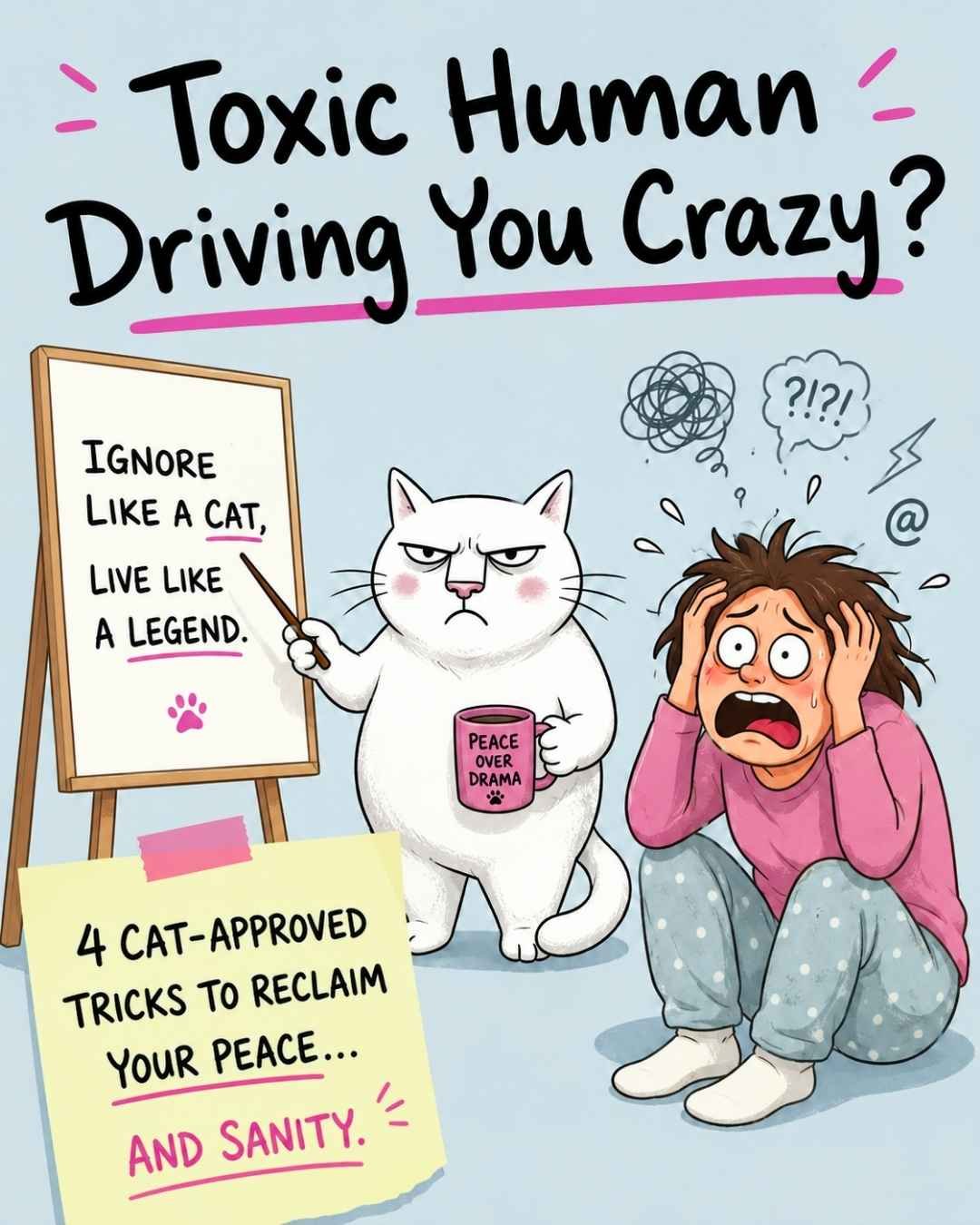 A Cat's Guide To Ignoring Toxic Humans 
