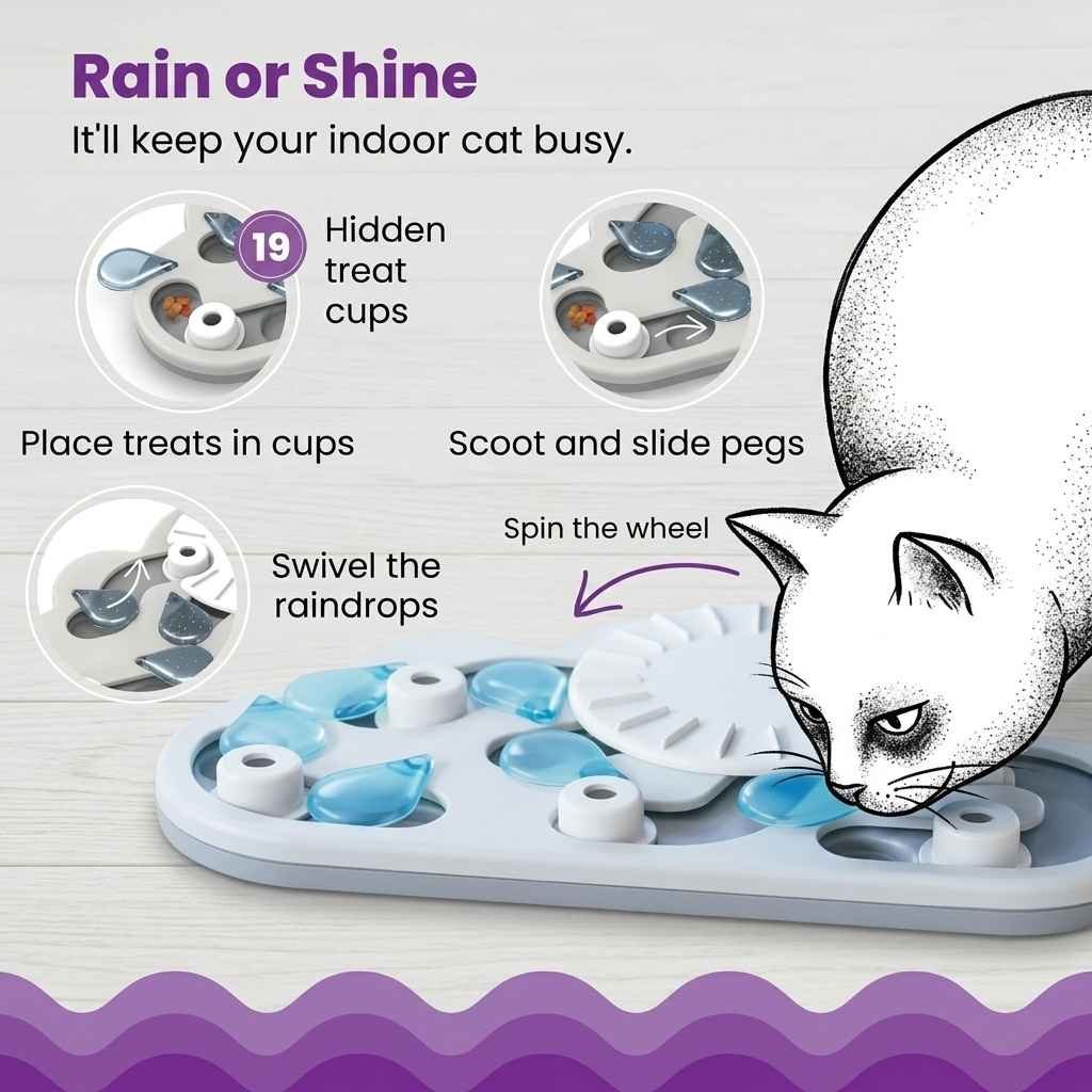Catstages Nina Ottosson Rainy Day Puzzle & Play Cat Puzzle