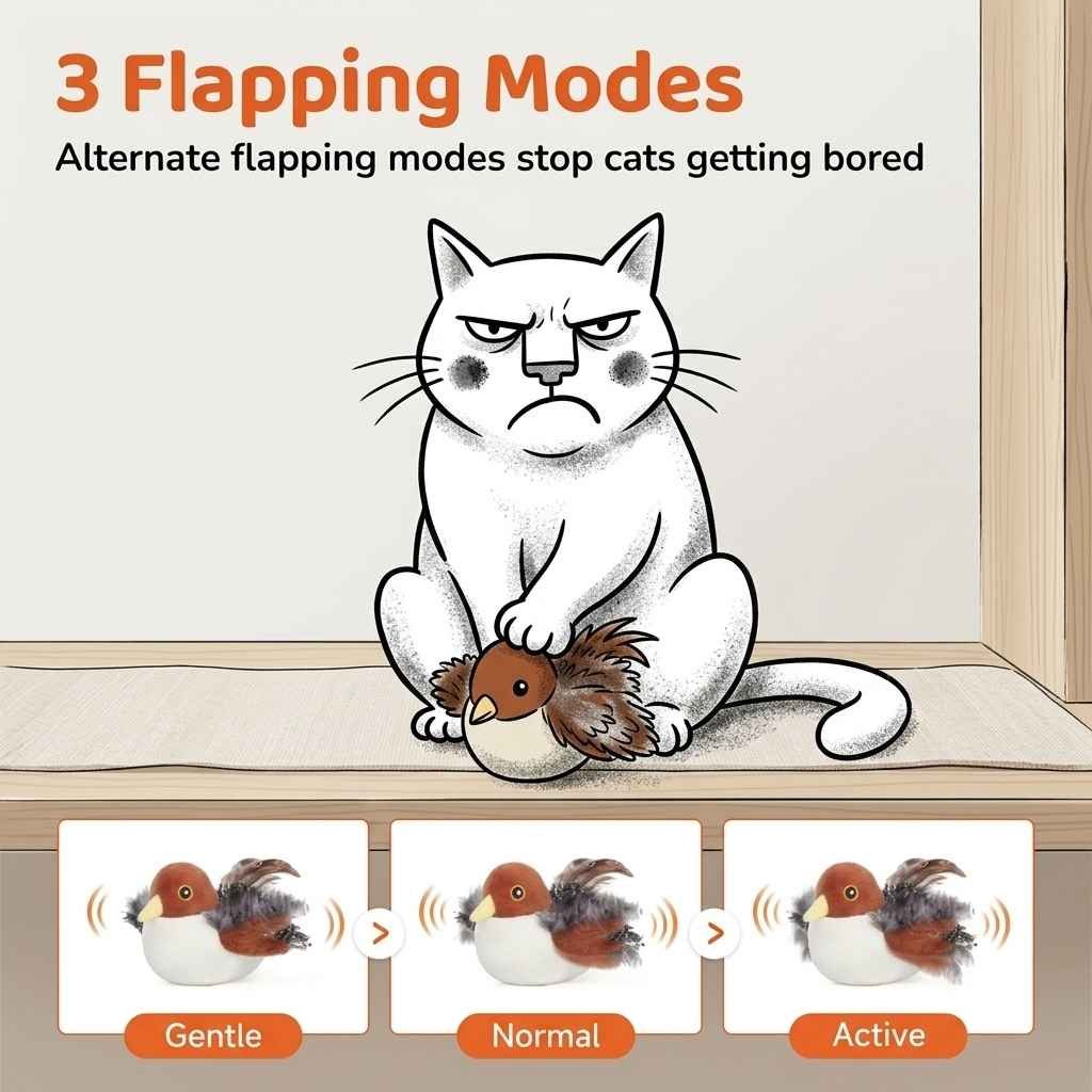 Potaroma Flapping Bird Cat Toy 