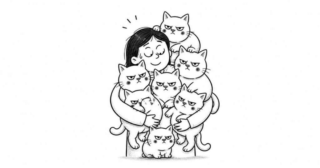 crazy cat person