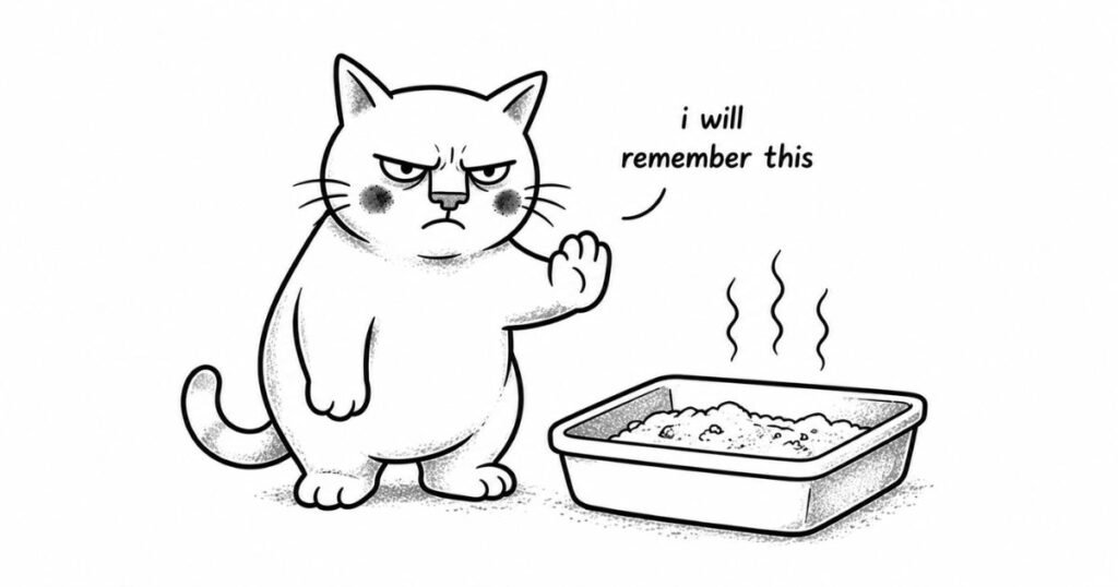 dirty litter box