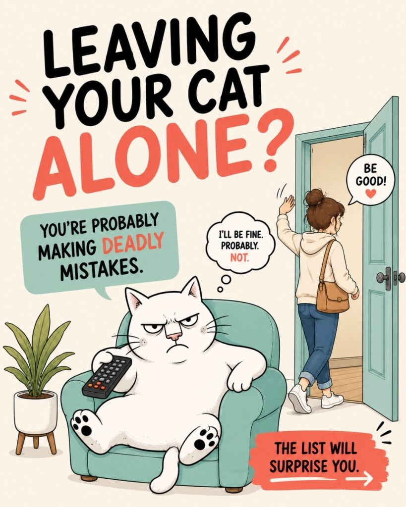 mistakes you make when you leave your cat alone