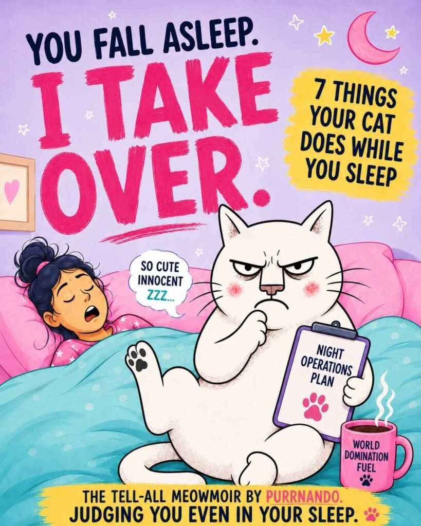 things your cat does while you sleep