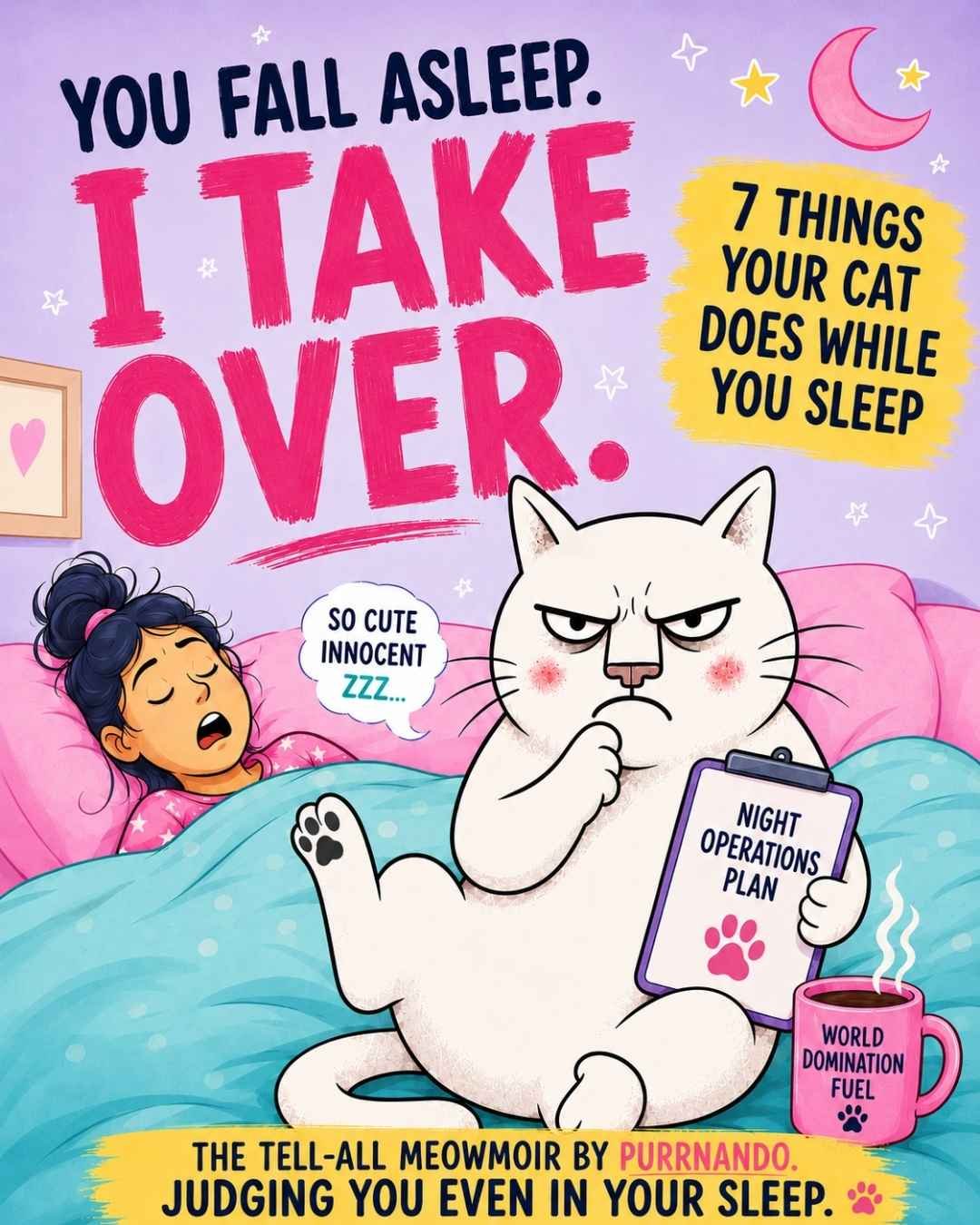 things your cat does while you sleep